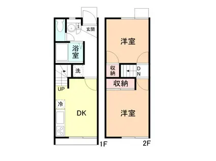 シトラスジュノス(2DK/1階)の間取り写真