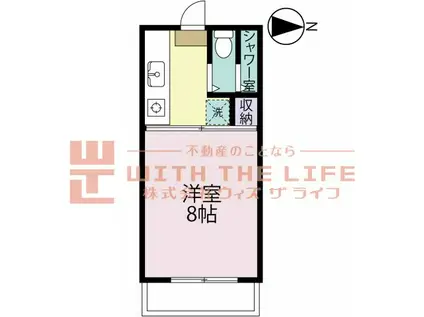 ラ・グラン・リヴィエール(1K/1階)の間取り写真