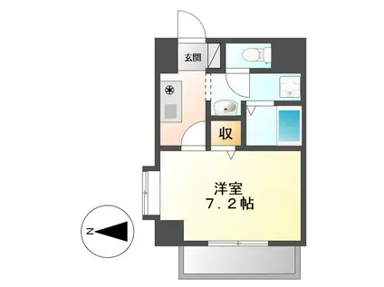 CRECER新栄(1K/6階)の間取り写真