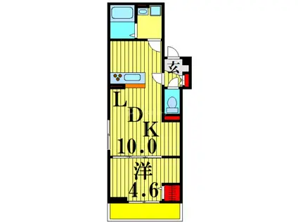 グラナーデ扇I(1LDK/2階)の間取り写真