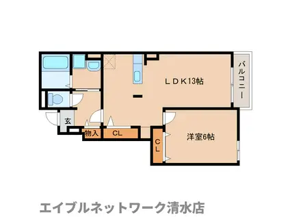 ルミナス(1LDK/1階)の間取り写真