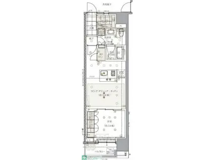 レ・ジェイドクロス千代田神保町(1LDK/4階)の間取り写真