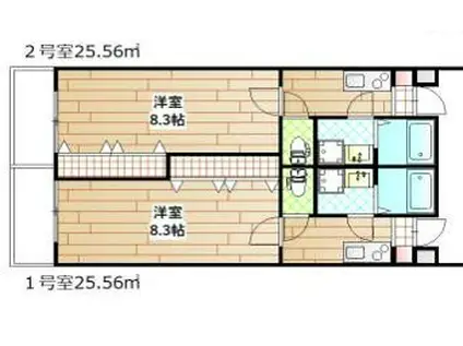 クレア大和田(1K/1階)の間取り写真