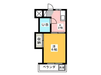 メゾンエクレール(1K/4階)の間取り写真