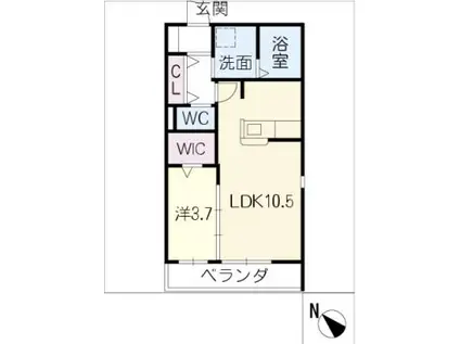 シェトワ新栄(1LDK/3階)の間取り写真