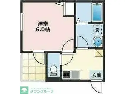 ポルトコート追浜(1K/1階)の間取り写真