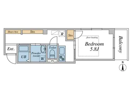 ROCCA SQUARE(1K/5階)の間取り写真