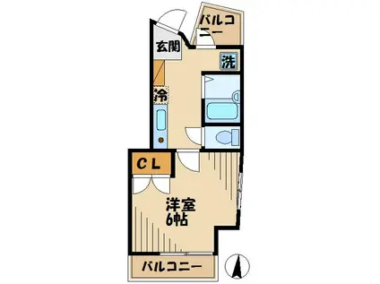 GT-II(1K/5階)の間取り写真