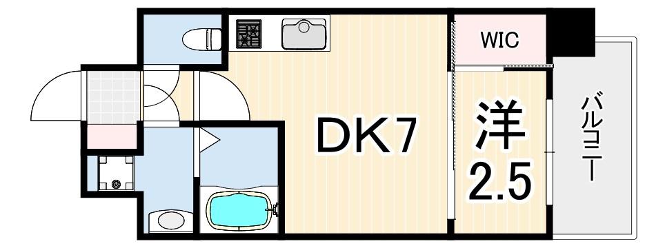 セレニテ神戸西エクラ(1DK/12階)の間取り写真