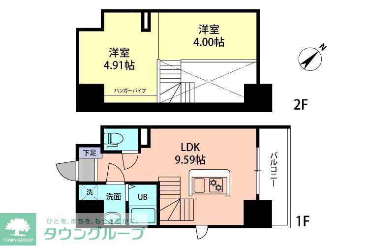 MODERN PALAZZO天神東グランM(1LDK/6階)の間取り写真