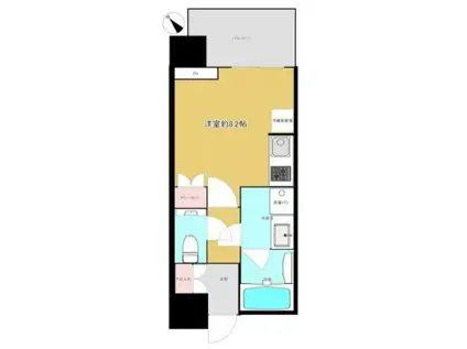 シティタワー新宿(ワンルーム/17階)の間取り写真