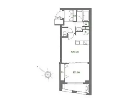 FLUFFY日本橋浜町(1LDK/3階)の間取り写真