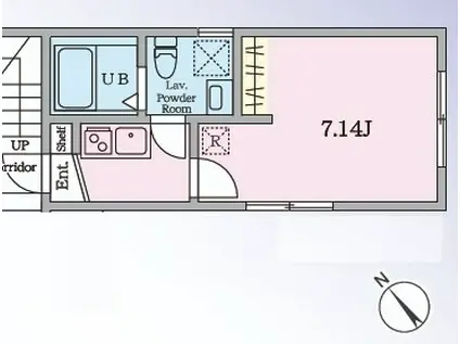コーストテラス逗子新宿(1K/3階)の間取り写真