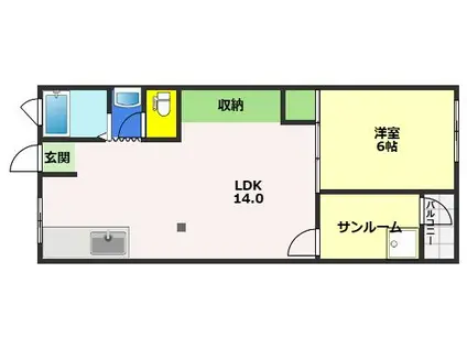 A STYLE II(1LDK/4階)の間取り写真