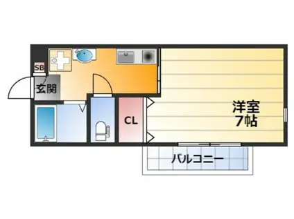 MAUVE(1K/3階)の間取り写真