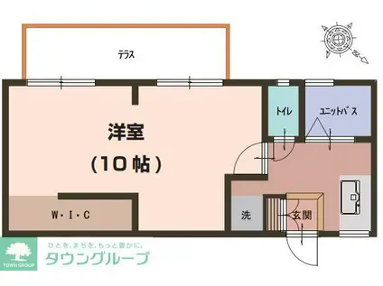 カスヤハイツ(1K/1階)の間取り写真