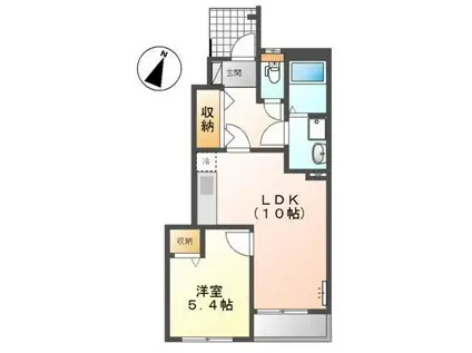 DモンドII(1LDK/1階)の間取り写真