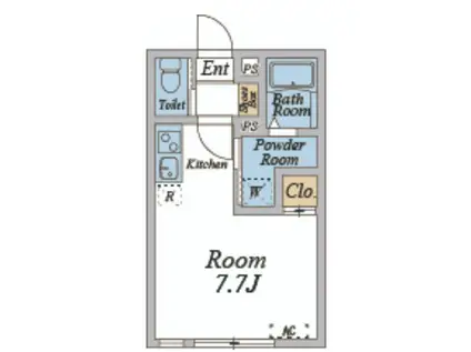 OTS新検見川(ワンルーム/1階)の間取り写真