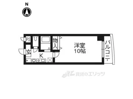 HIROMOMOYAMA(1K/2階)の間取り写真