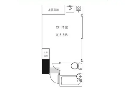 青木アパートメント(ワンルーム/2階)の間取り写真
