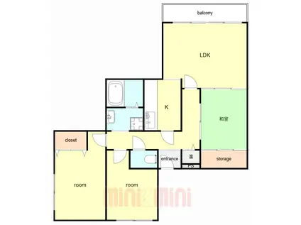 上ヶ原TWENTY-EIGHT(3LDK/4階)の間取り写真