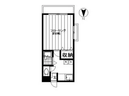 アンソレイユ目黒(1K/1階)の間取り写真