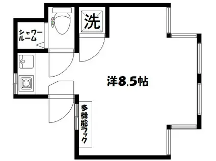グリーン・ハウス阿佐谷(ワンルーム/2階)の間取り写真