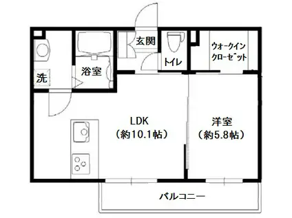 ASSET(1LDK/3階)の間取り写真