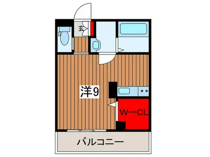 フォーエバーウエスト(ワンルーム/3階)の間取り写真