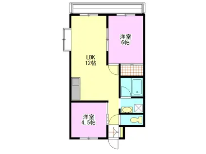 グレイスメゾン飯島(2LDK/1階)の間取り写真
