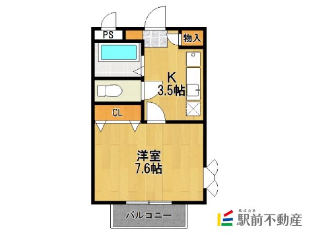 フロンテージ(1K/2階)の間取り写真