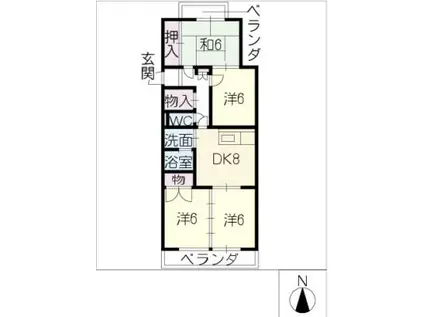 メゾンプルミエ(4DK/1階)の間取り写真