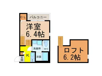 テラスサクラ瑞穂松園(1SK/1階)の間取り写真
