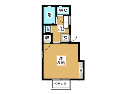 アーバンコヤマ3(1K/1階)の間取り写真