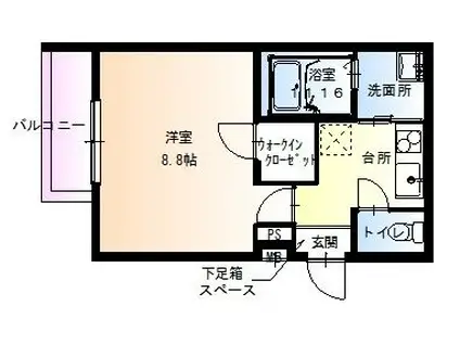 フジパレス山之内VII番館(1K/1階)の間取り写真