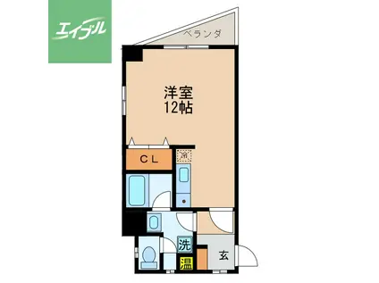 エスポワール清水(ワンルーム/6階)の間取り写真