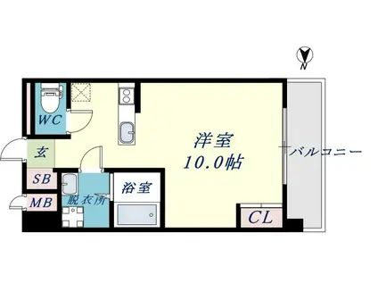 パニール・永和(ワンルーム/2階)の間取り写真