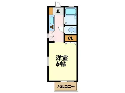 セレッサ梶ヶ谷(1K/1階)の間取り写真