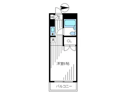 ABCハウス(ワンルーム/2階)の間取り写真