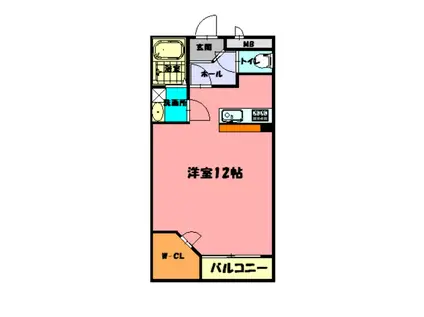 山陽電鉄本線 東二見駅 徒歩11分 2階建 築17年(1K/1階)の間取り写真