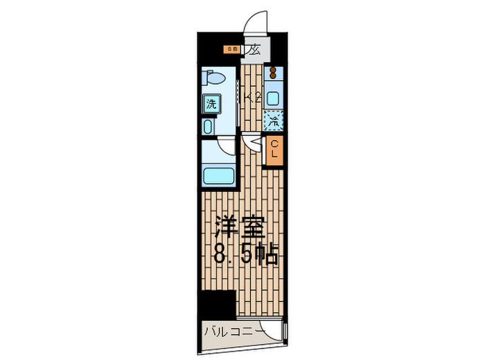 ステージファースト駒沢(1K/10階)の間取り写真
