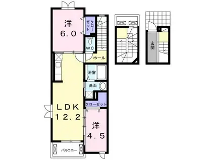 グラン・コーバイ(2LDK/3階)の間取り写真