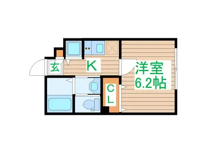 REVE STAGE(1K/4階)の間取り写真