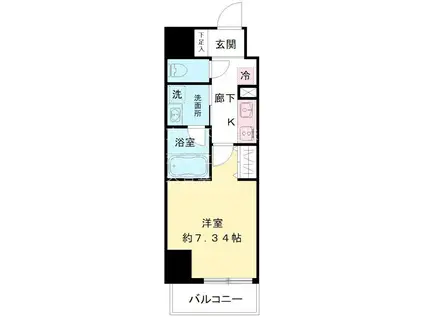 MODIER KOMAZAWA(1K/2階)の間取り写真