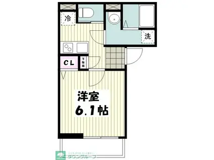 エクセみなとみらい(1K/1階)の間取り写真