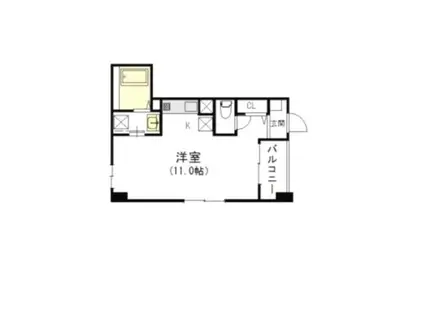 SOLEIL(1K/4階)の間取り写真