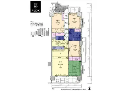 シティライフ二日市II(4LDK/3階)の間取り写真