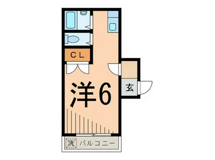 コーポチドリ(ワンルーム/3階)の間取り写真