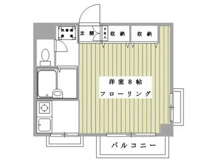 パティオ市ヶ尾(ワンルーム/2階)の間取り写真