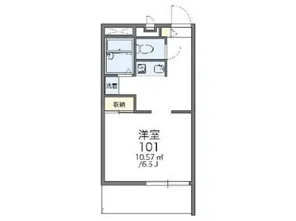 レオパレス豊南(1K/2階)の間取り写真